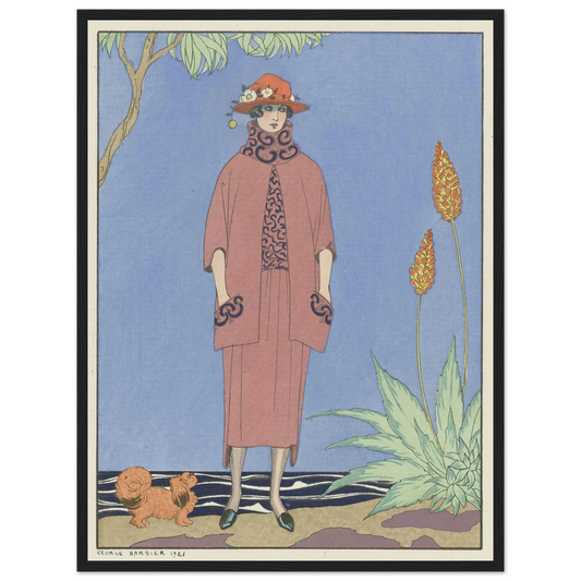 A palm beach ; Tailleur, de Worth (1921) Art Print | George Barbier-Quipham Collections