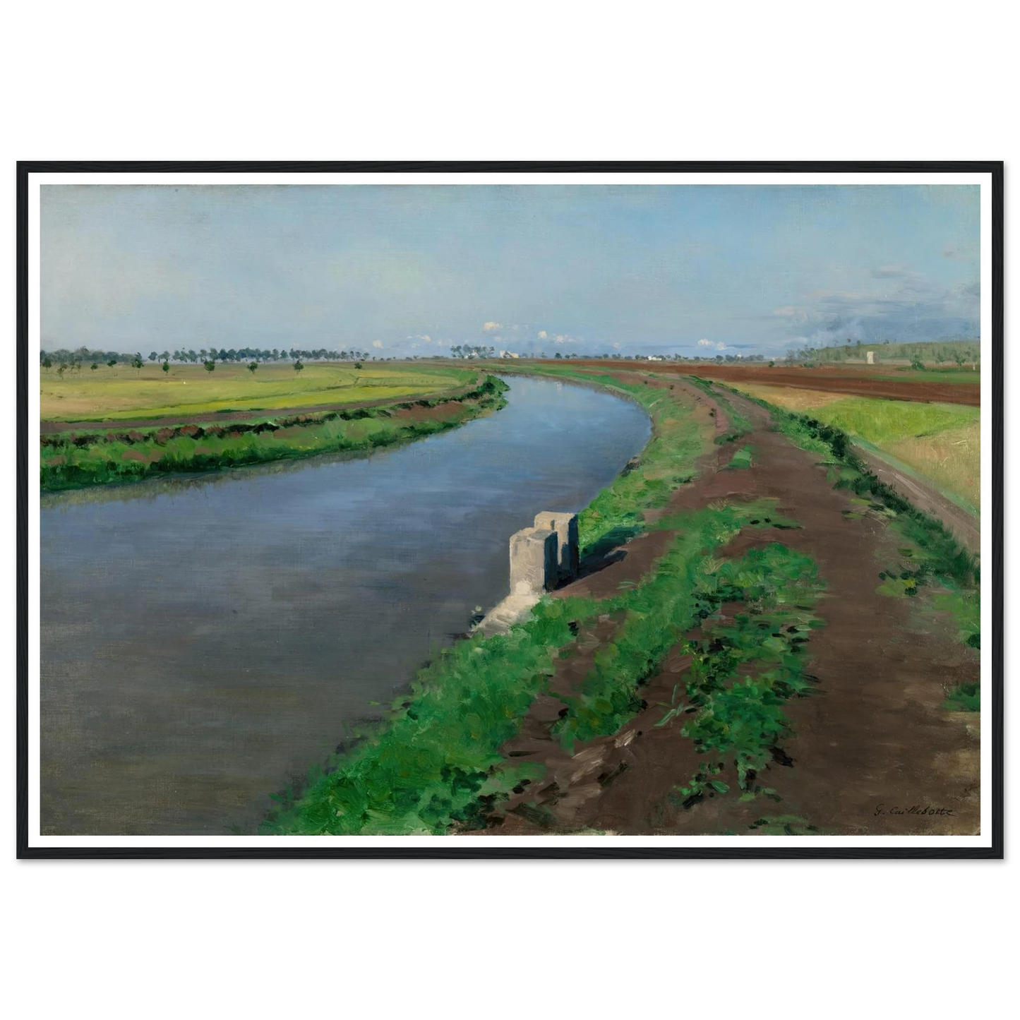 Banks of a Canal, near Naples (c.1872) Art Print | Gustave Caillebotte-Quipham Collections