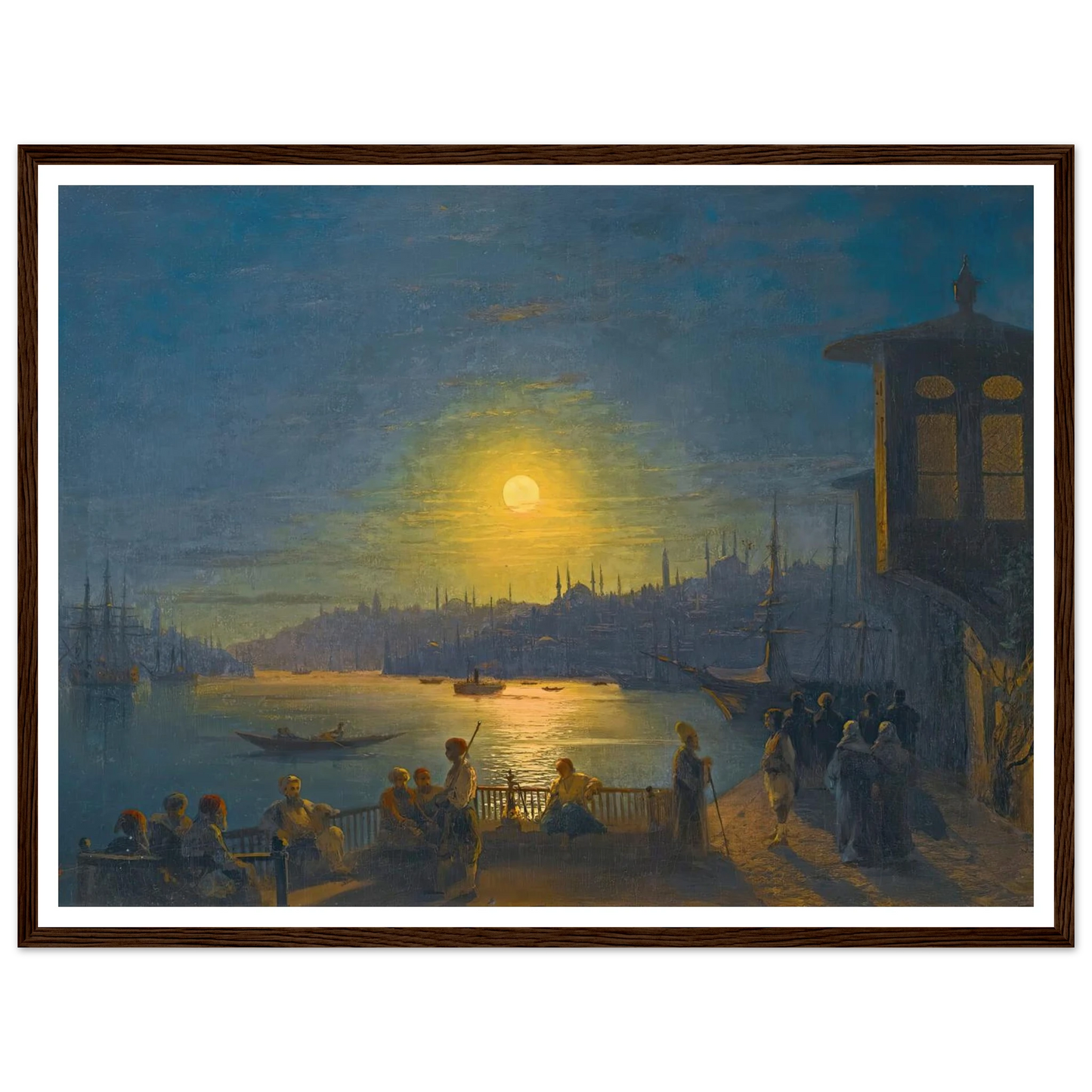 Moonrise Over The Golden Horn (1886) Art Print | Ivan Konstantinovich Aivazovsky-Quipham Collections