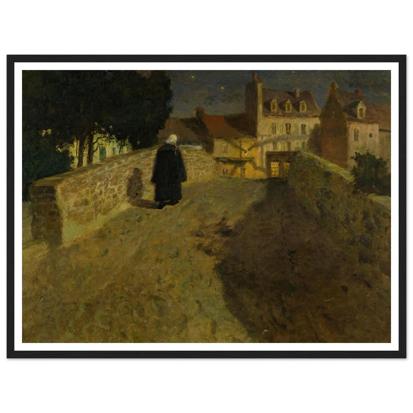 Towards The Pont Lovignon (Pont Fleuri) In Quimperlé Art Print | Frits Thaulow-Quipham Collections