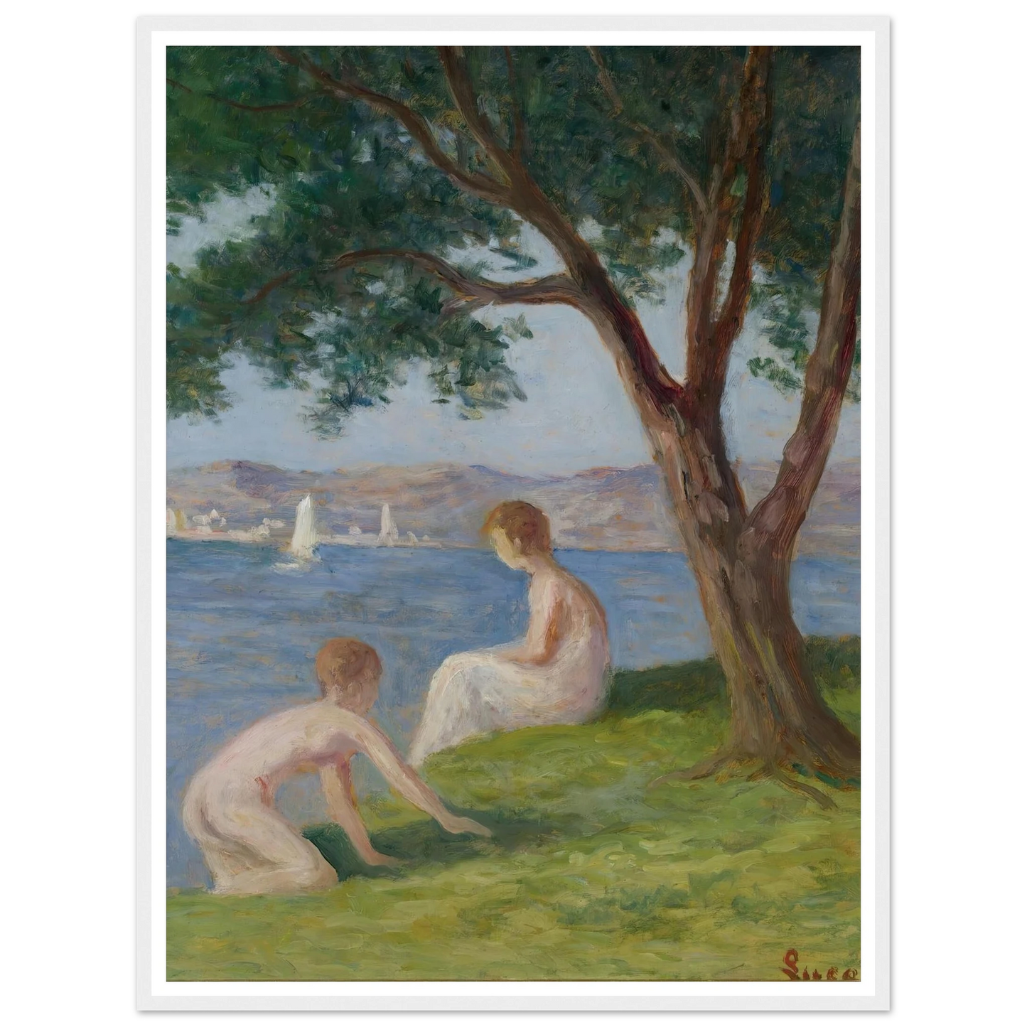 Baigneurs À St. Tropez Art Print | Maximilien Luce-Quipham Collections