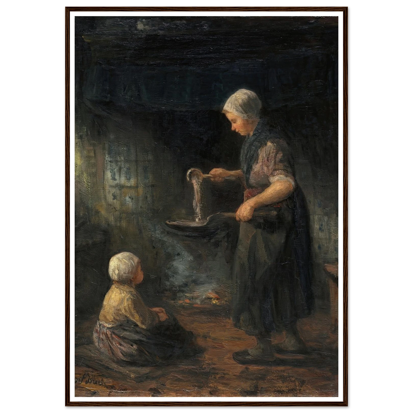 The Pancakes (c. 1875) Art Print | Jozef Israels-Quipham Collections