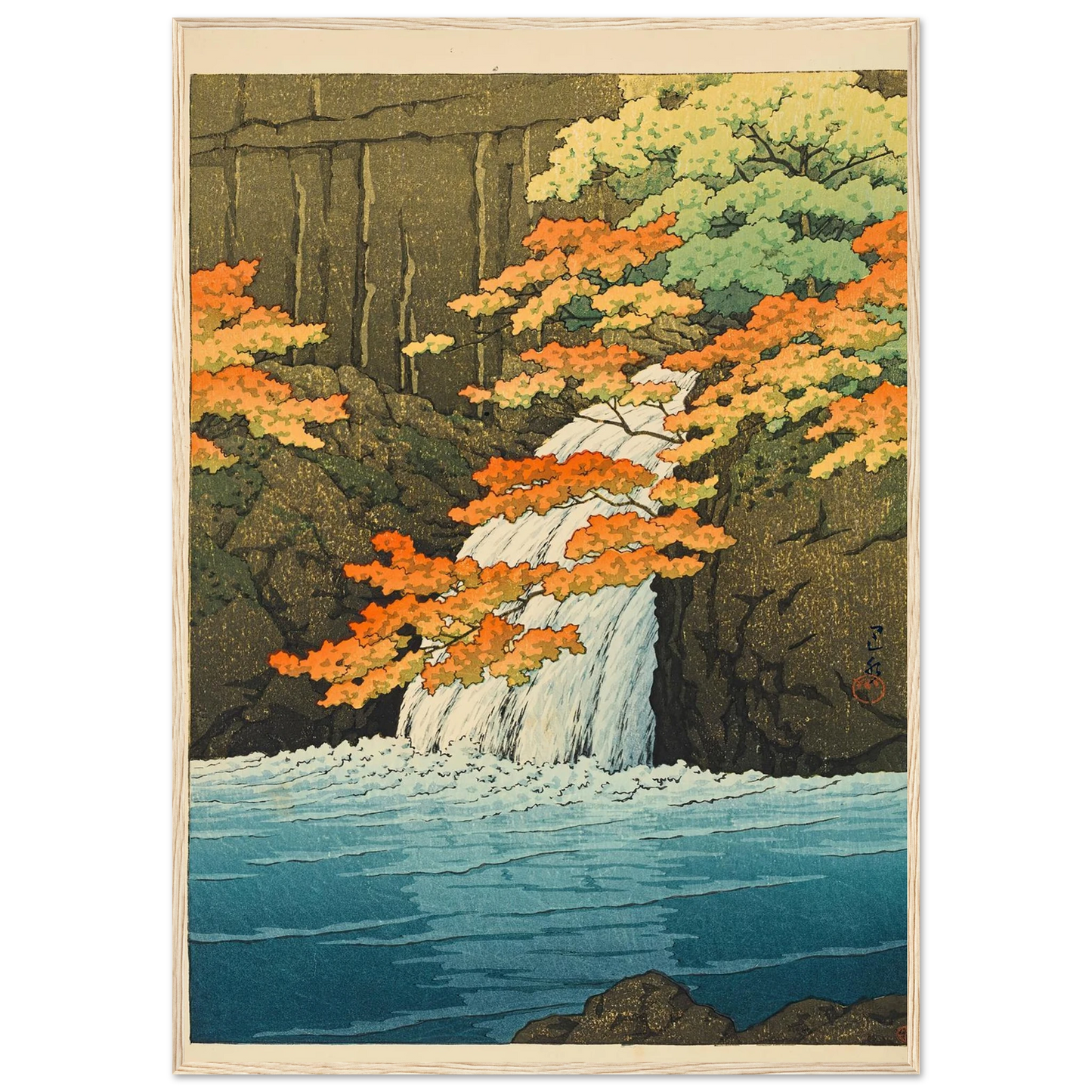 Akame senju taki (Senju Waterfall, Akame) (1951) Art Print | Kawase Hasui-Quipham Collections