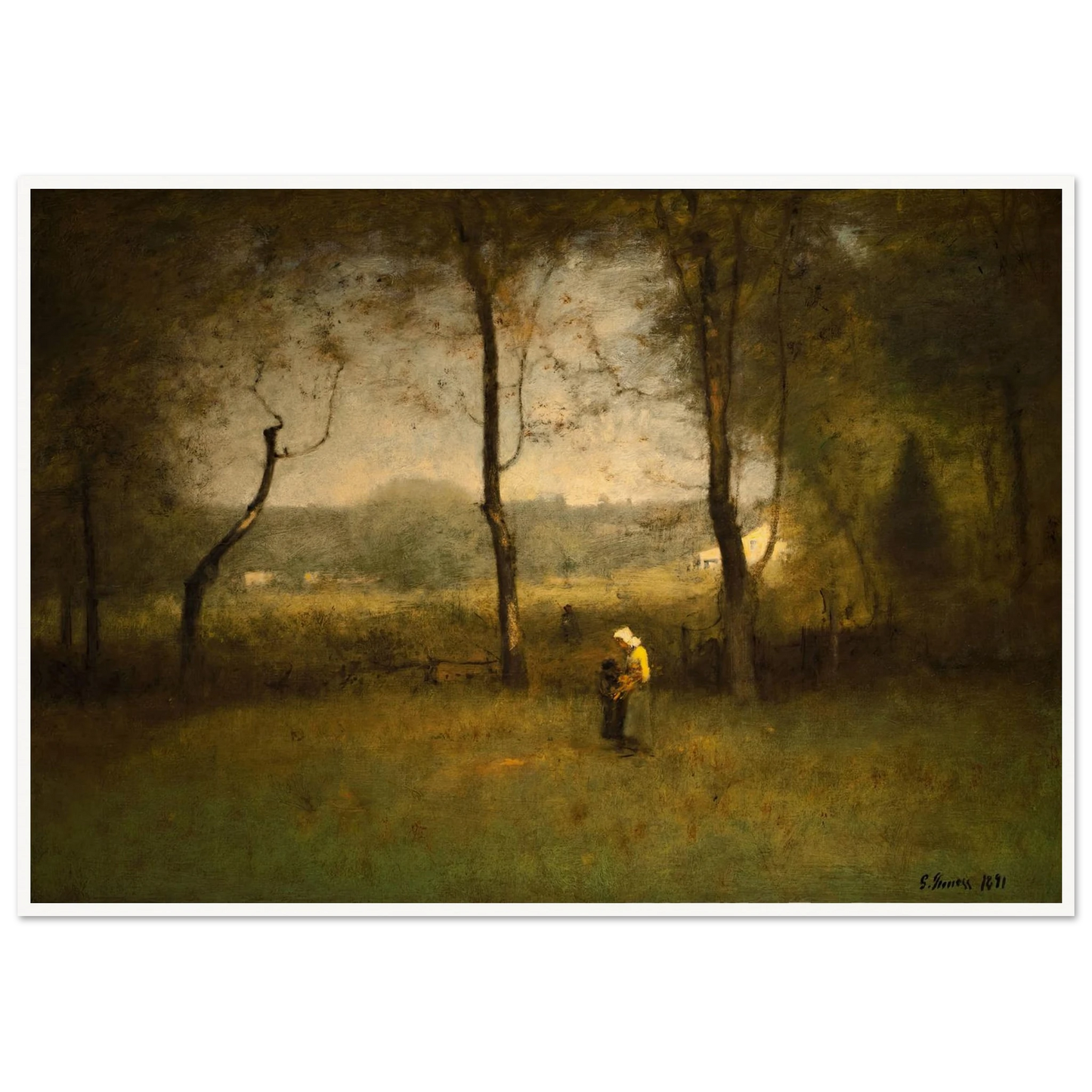 Wood Gatherers, An Autumn Afternoon (1891) Art Print | George Inness-Quipham Collections