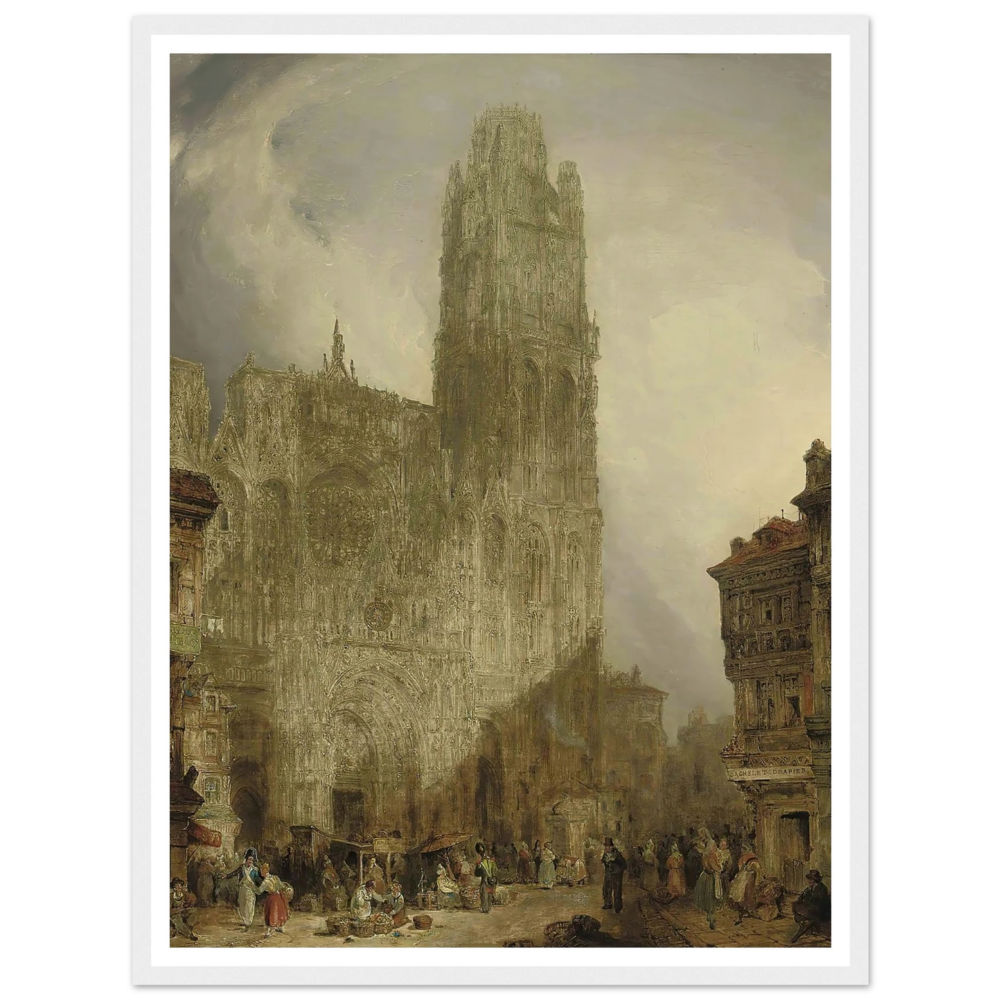 West front of Notre Dame Cathedral, Rouen (1825) Art Print | David Roberts-Quipham Collections