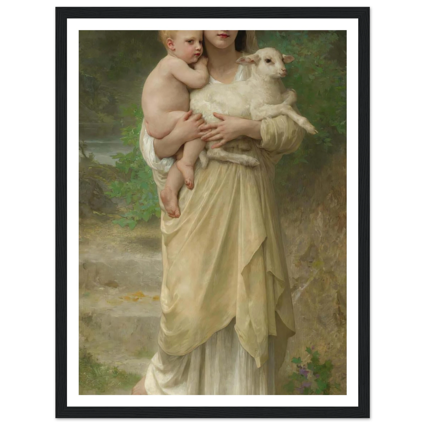 Les Agneaux (1897) Art Print | William Bouguereau-Quipham Collections