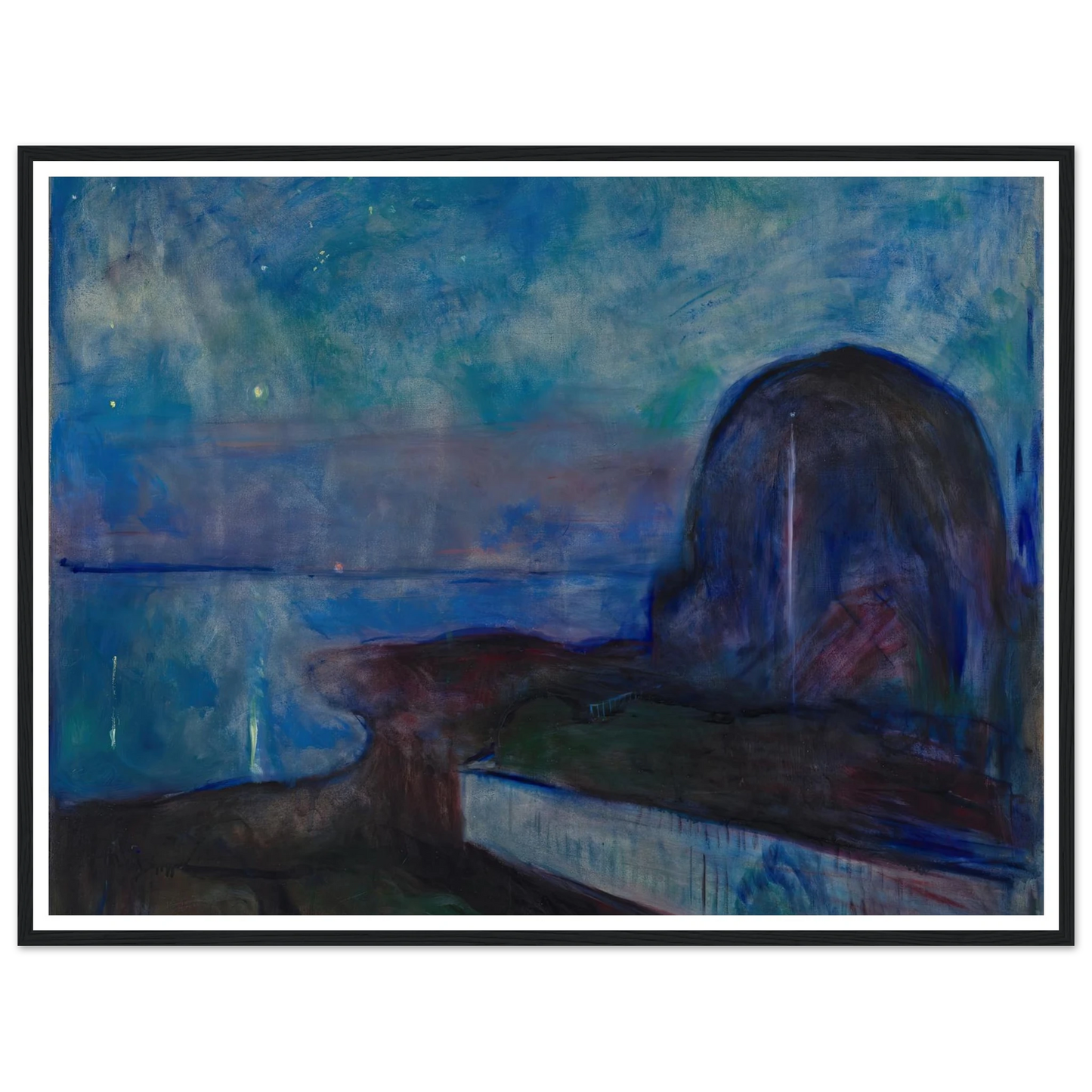 Starry Night (1893) Art Print | Edvard Munch-Quipham Collections
