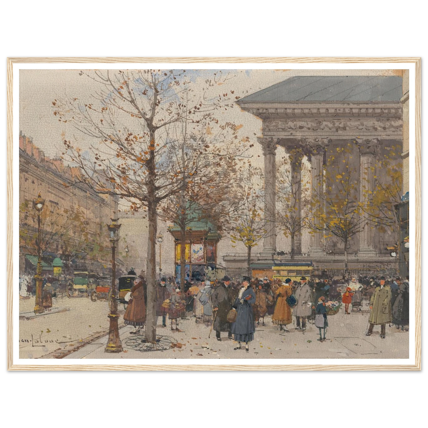 Vue animée de la Madeleine Art Print | Eugene Galien Laloue-Quipham Collections