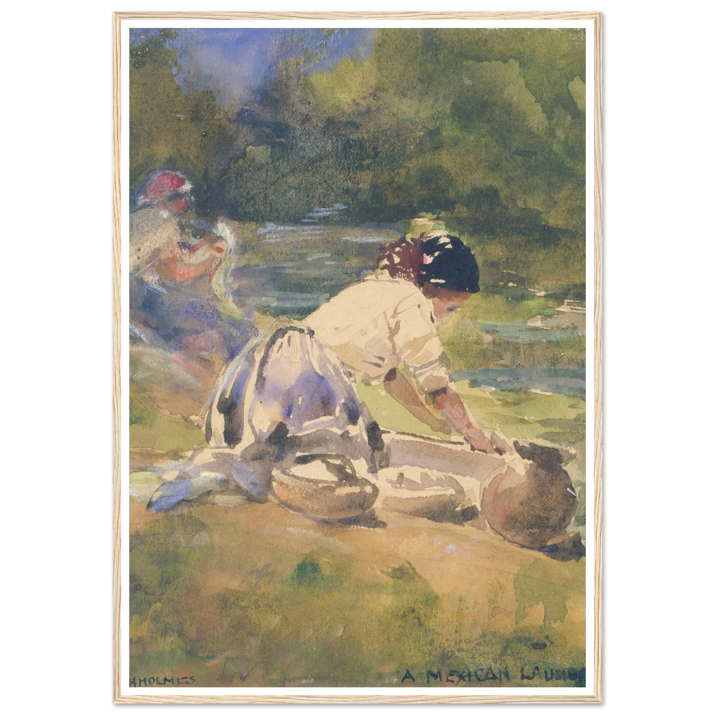 A Mexican Laundry (1895) Art Print | William Henry Holmes-Quipham Collections