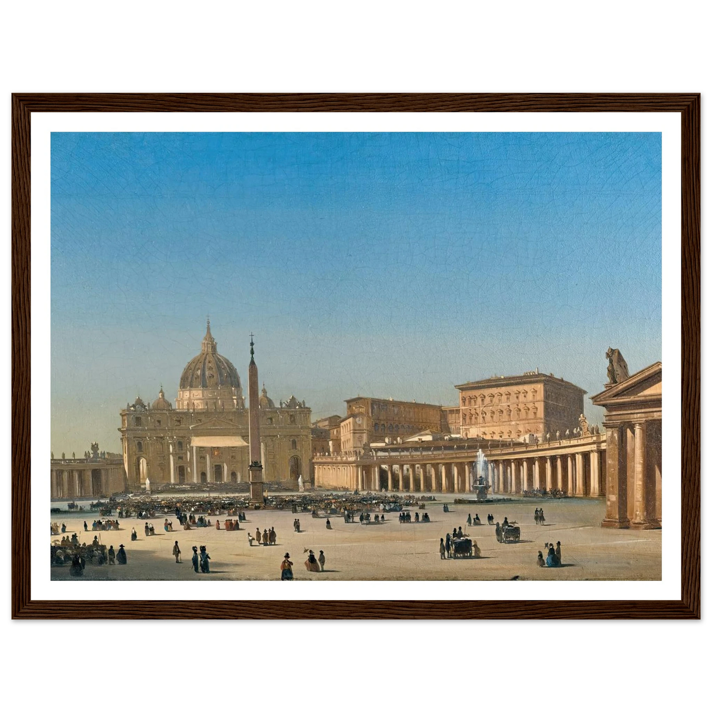 The Benediction Of Pius Ix In St Peter’s Square, Rome (1857) Art Print | Ippolito Caffi-Quipham Collections