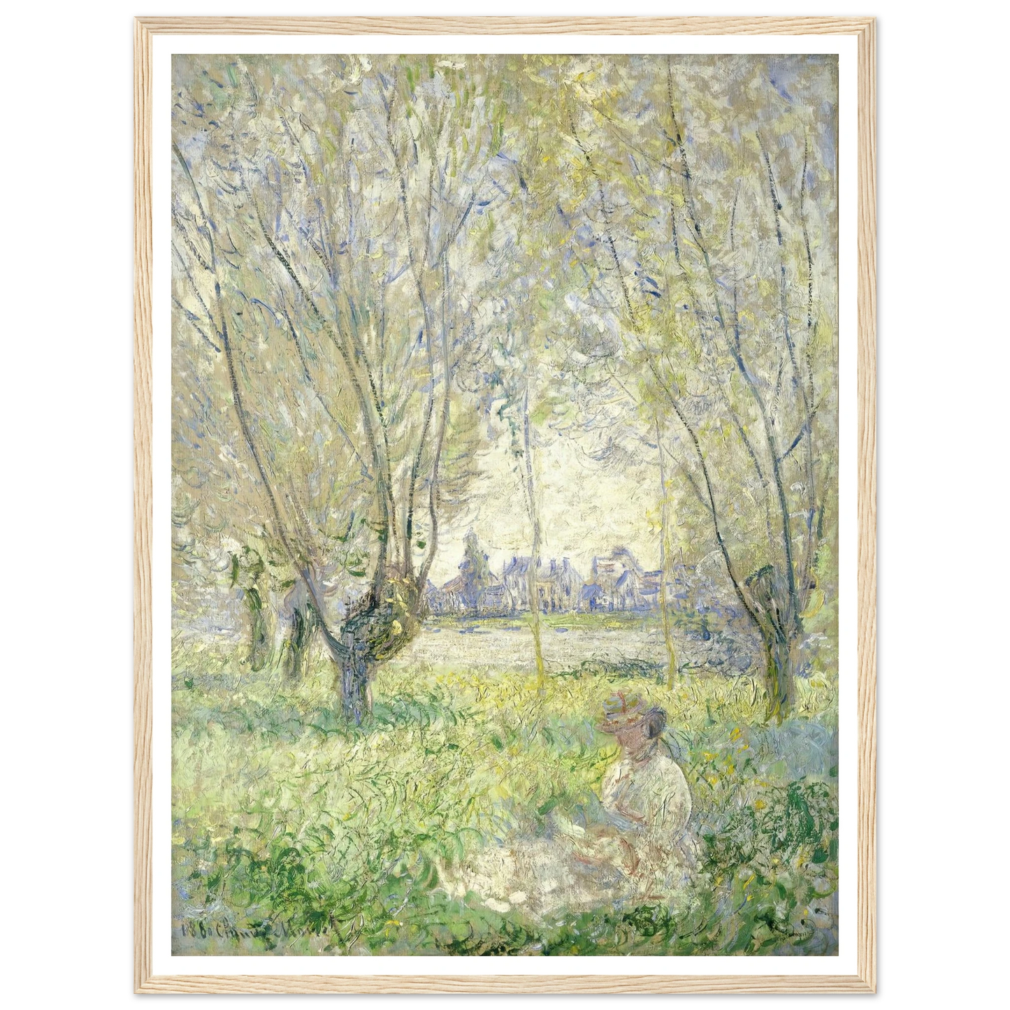 Woman Seated under the Willows (1880) Art Print | Claude Monet-Quipham Collections