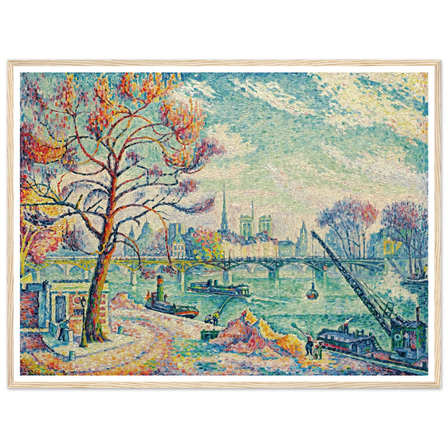 Pont Des Arts (Paris) (1925) Art Print | Paul Signac-Quipham Collections