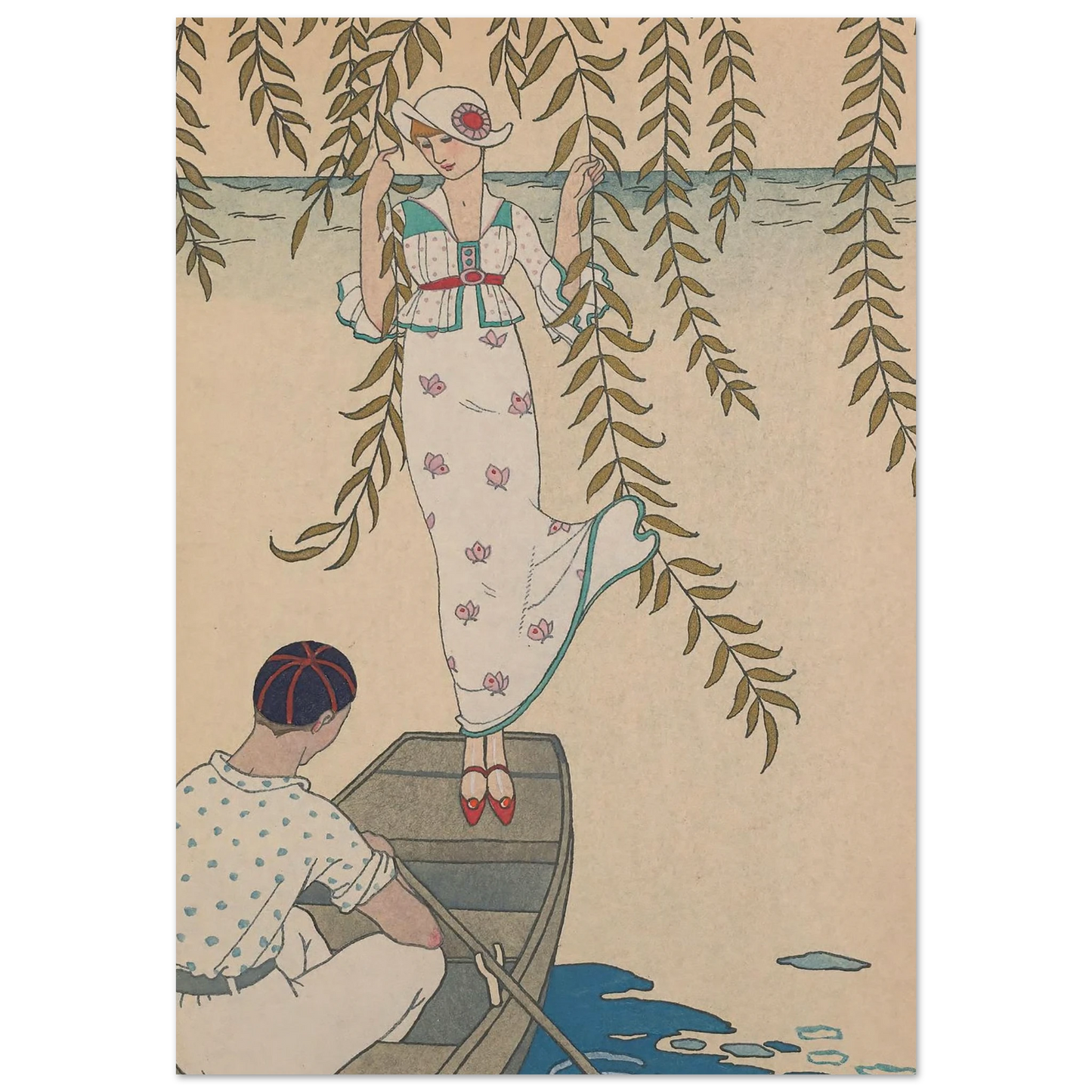 Midi Sur L’eau (1914) Art Print | George Barbier-Quipham Collections