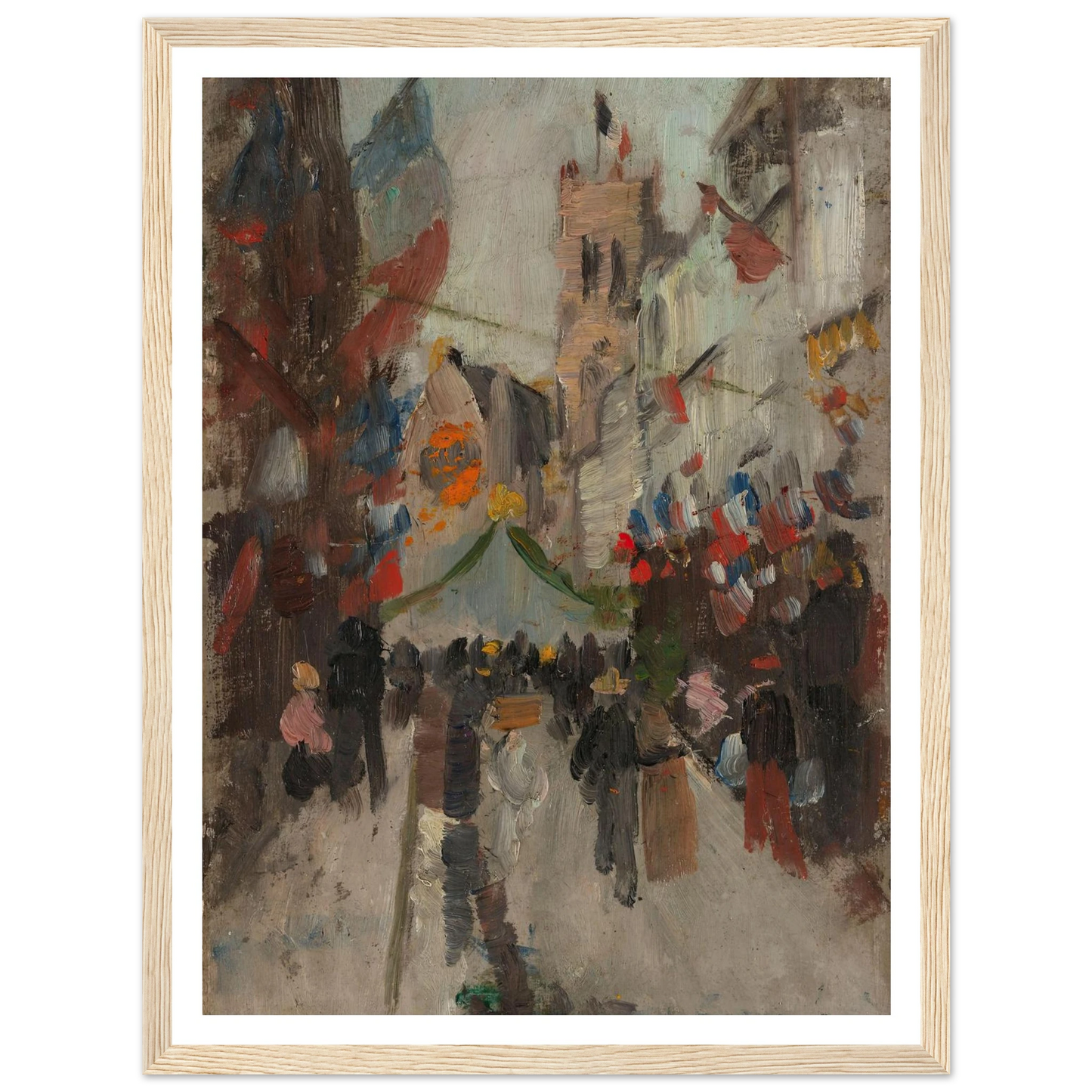 July 14th in Dieppe (1894 - 1898) Art Print | Frits Thaulow-Quipham Collections