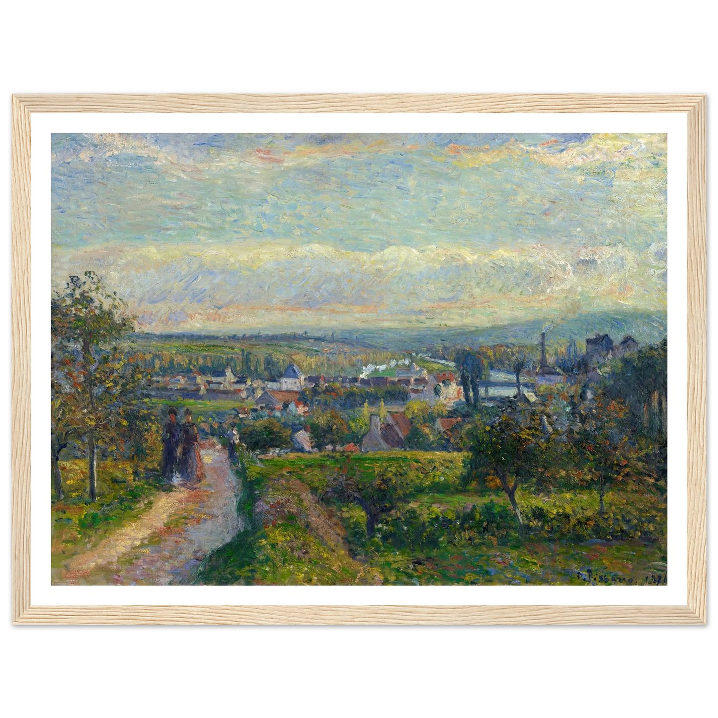View of Saint-Ouen-l’Aumône (1876) Art Print | Camille Pissarro-Quipham Collections