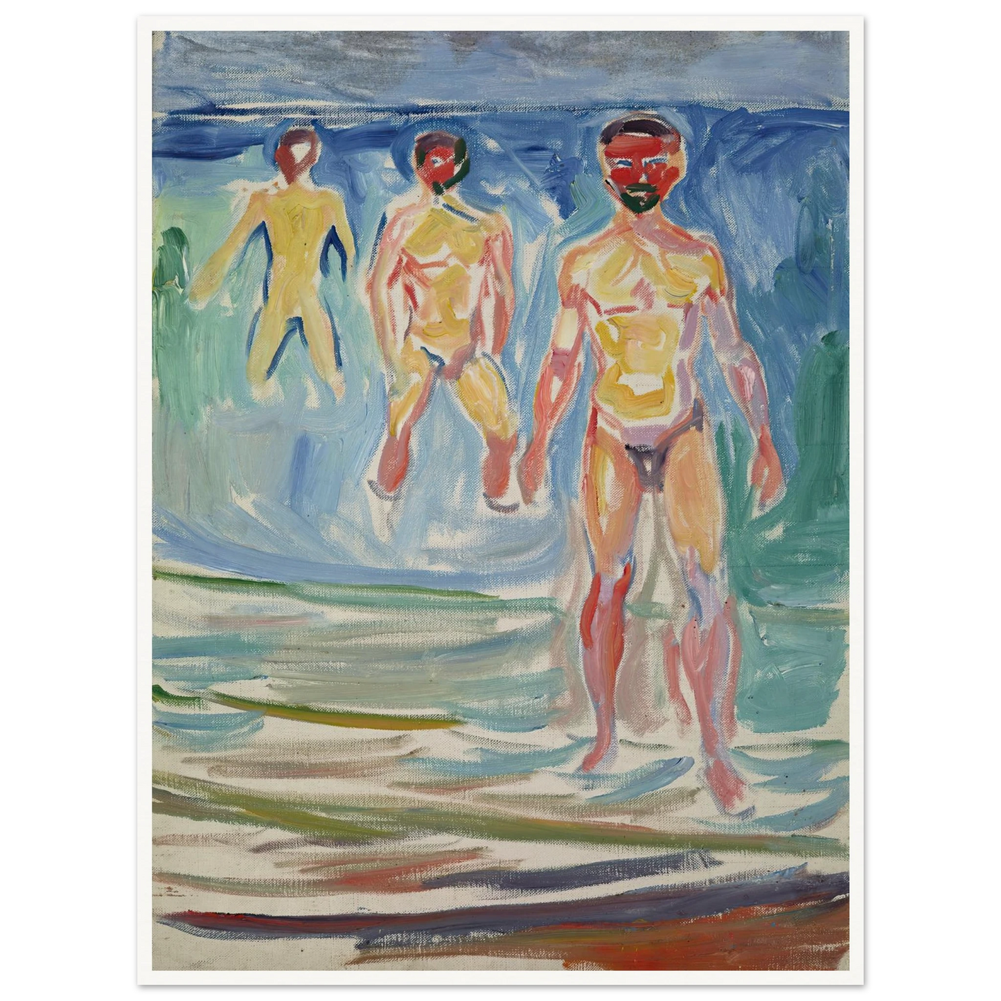 Bathing Men (1907) Art Print | Edvard Munch-Quipham Collections