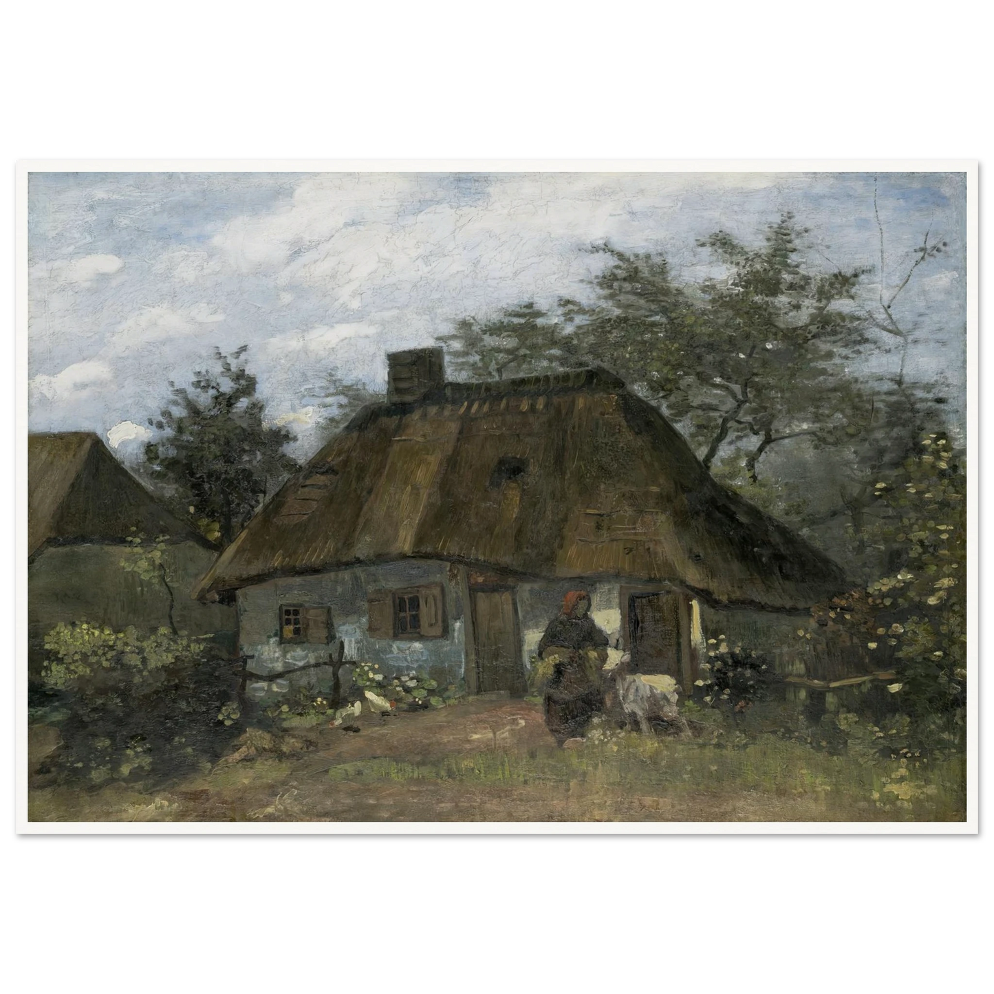 Farmhouse in Nuenen (1885) Art Print | Vincent van Gogh-Quipham Collections