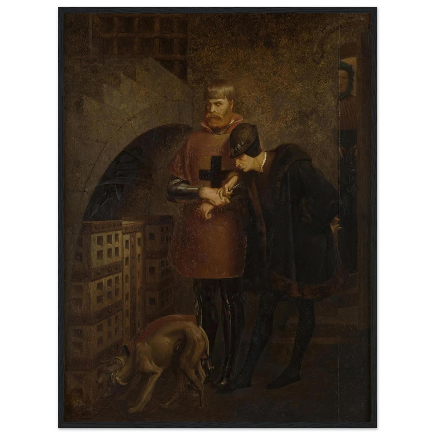 Louis XI of France visiting Cardinal Balue in his iron cage (1883) Art Print | Jean Leon Gerome-Quipham Collections