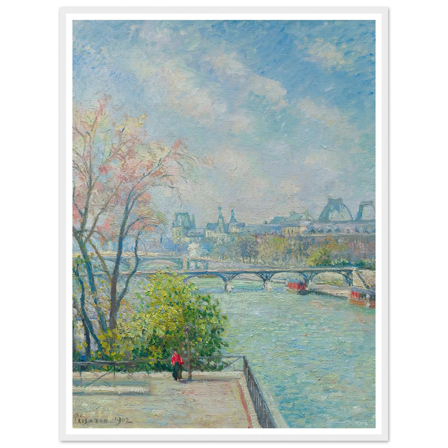 Le Louvre, Matin, Printemps (1902) Art Print | Camille Pissarro-Quipham Collections