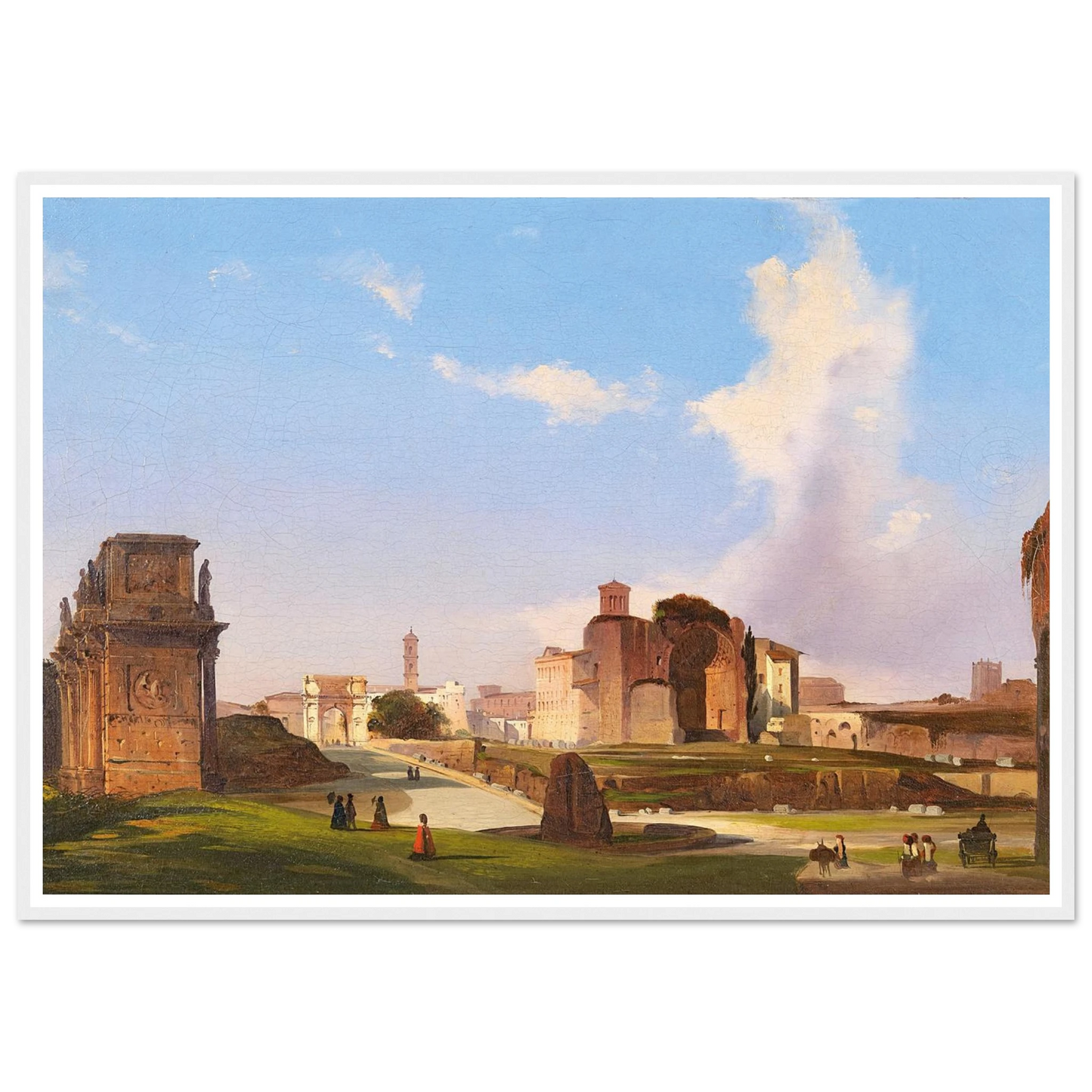 A View Of The Roman Forum With The Arch Of Constantine Art Print | Ippolito Caffi-Quipham Collections