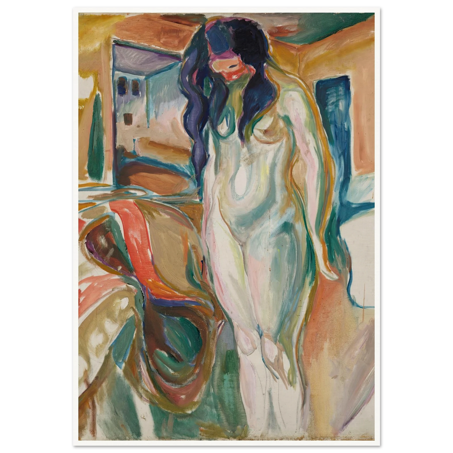 Model by the Wicker Chair (1919–21) Art Print | Edvard Munch-Quipham Collections