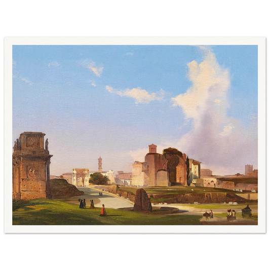 A View Of The Roman Forum With The Arch Of Constantine Art Print | Ippolito Caffi-Quipham Collections