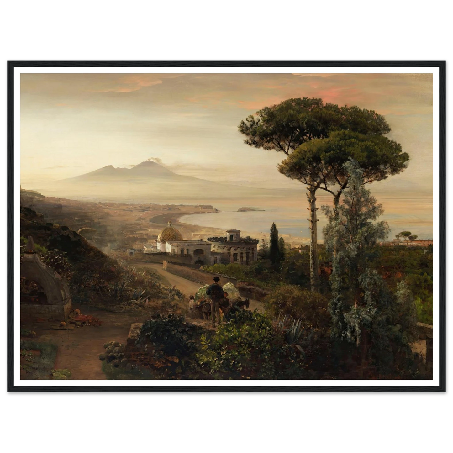 Blick auf den Vesuv (1884) Art Print | Oswald Achenbach-Quipham Collections
