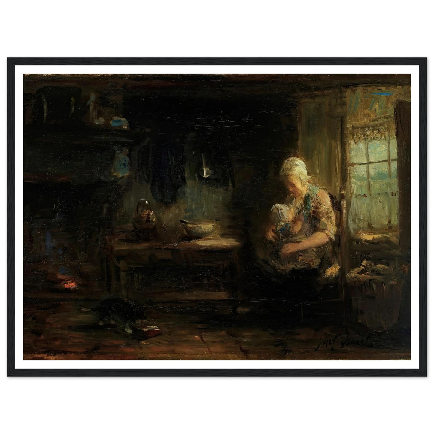 The Young Mother Art Print | Jozef Israels-Quipham Collections