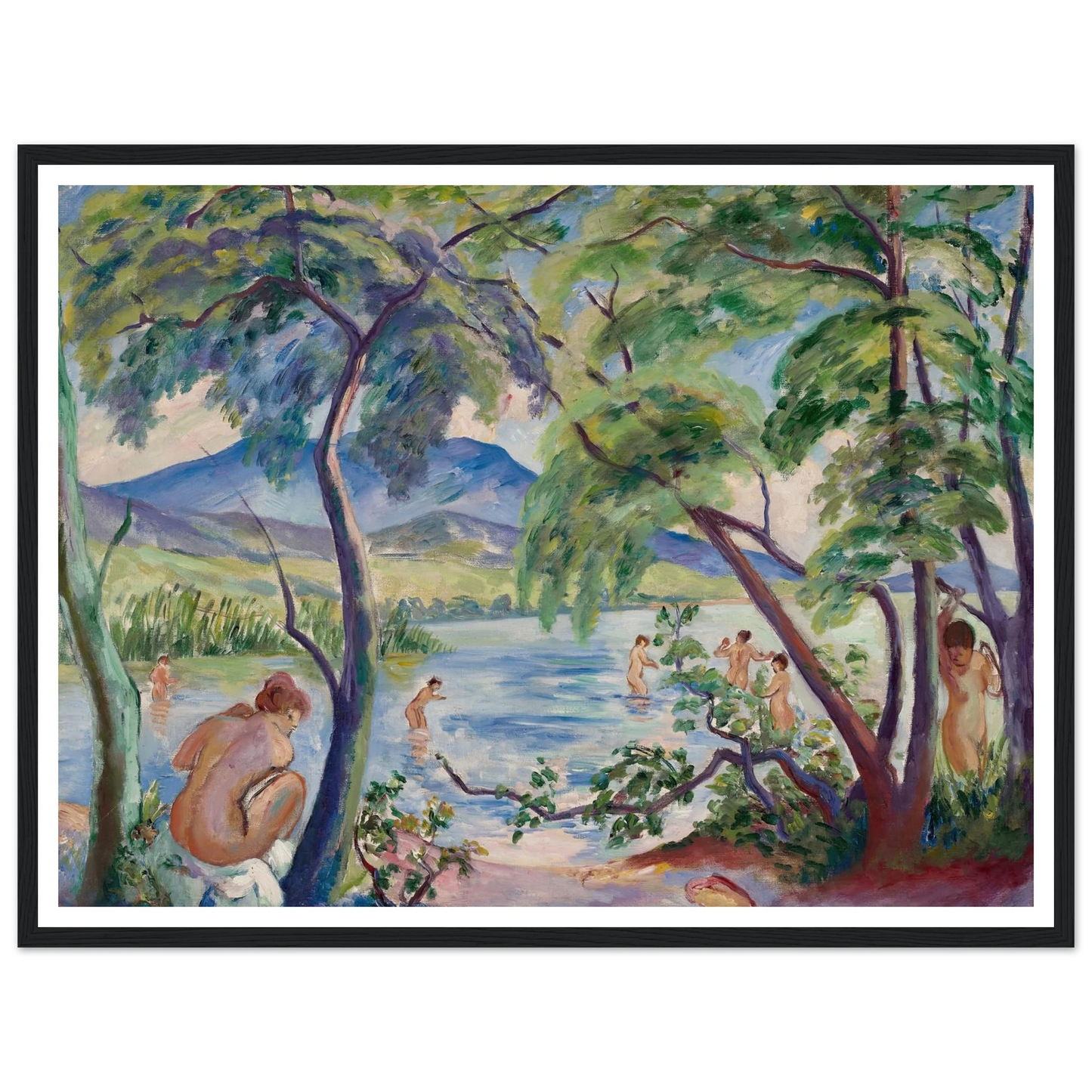 Paysage aux baigneuses, Colombier (1917) Art Print | Henri Manguin-Quipham Collections