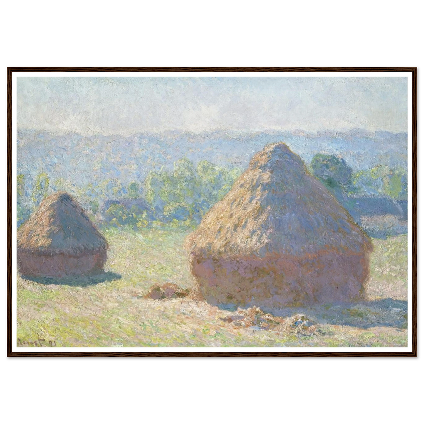 Haystacks, end of Summer (1891) Art Print | Claude Monet-Quipham Collections