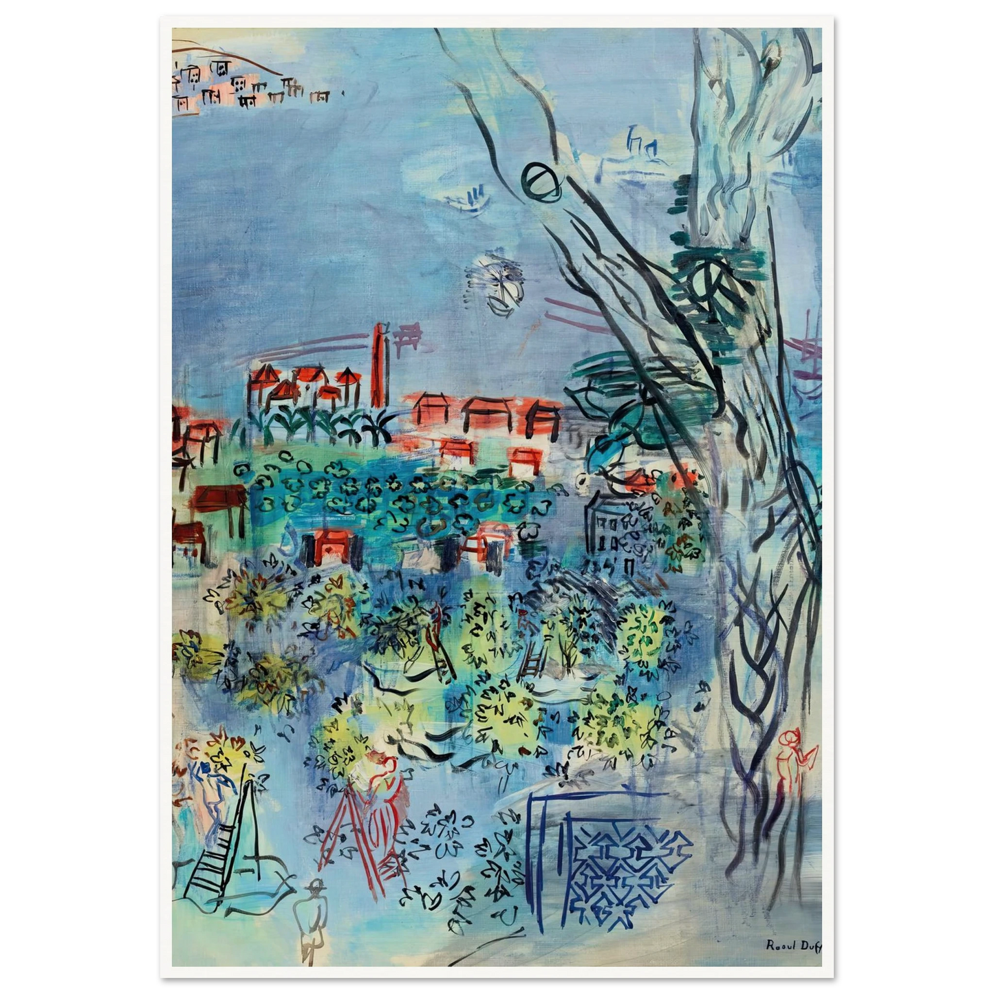 Etude pour Golfe-Juan (1926) Art Print | Raoul Dufy-Quipham Collections