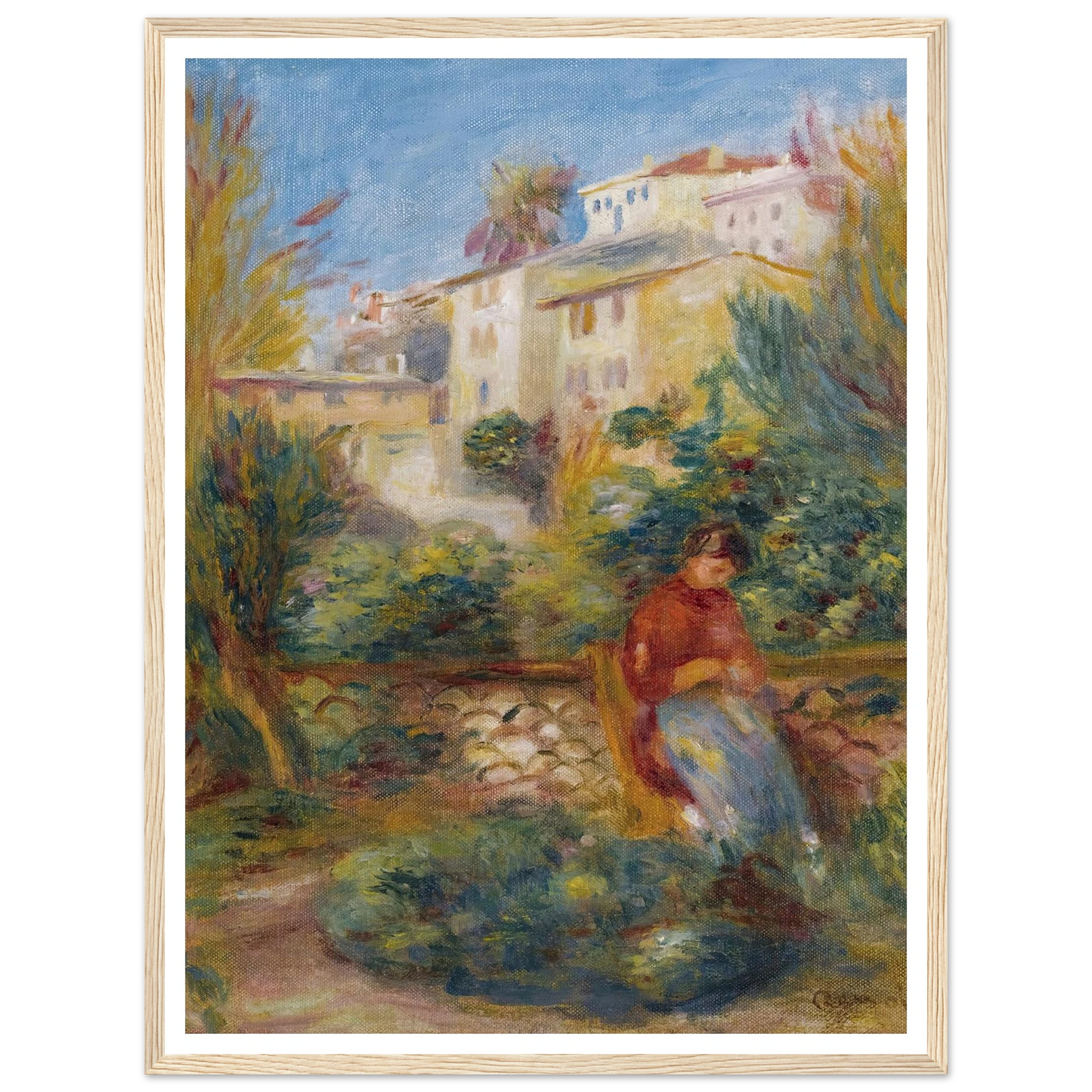 La Terrasse À Cagnes (circa 1908) Art Print | Pierre Auguste Renoir-Quipham Collections