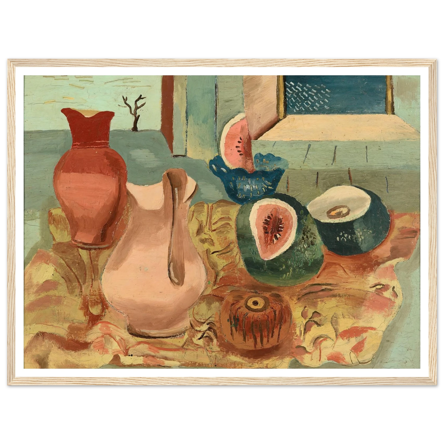 Cut melons (circa 1931) Art Print | Frances Hodgkins-Quipham Collections