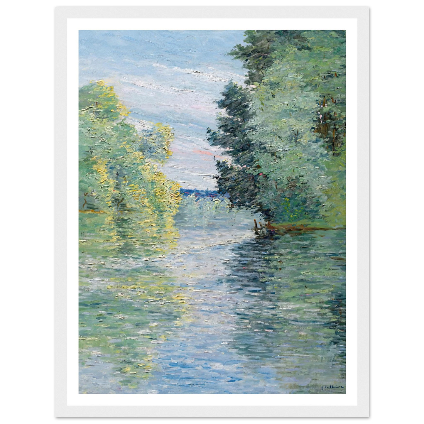 Le Petit bras de la Seine à Argenteuil (1890) Art Print | Gustave Caillebotte-Quipham Collections