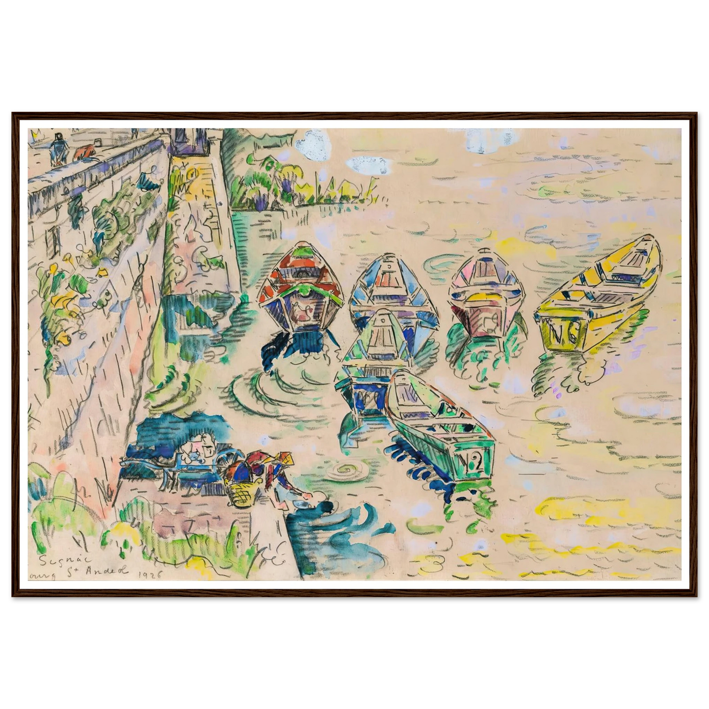 Bourg Saint-Andéo (1926) Art Print | Paul Signac-Quipham Collections
