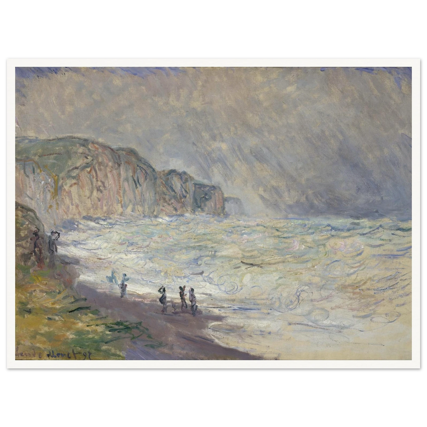 Heavy Sea at Pourville (1897) Art Print | Claude Monet-Quipham Collections