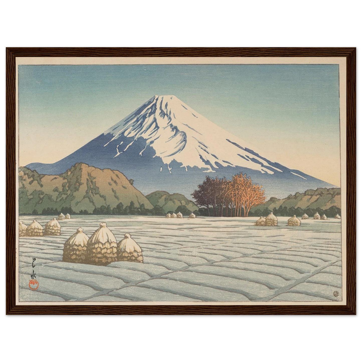 Izu Nagaoka shimo no asa (Frosty morning in Nagaoka, Izu) (1939) Art Print | Kawase Hasui-Quipham Collections