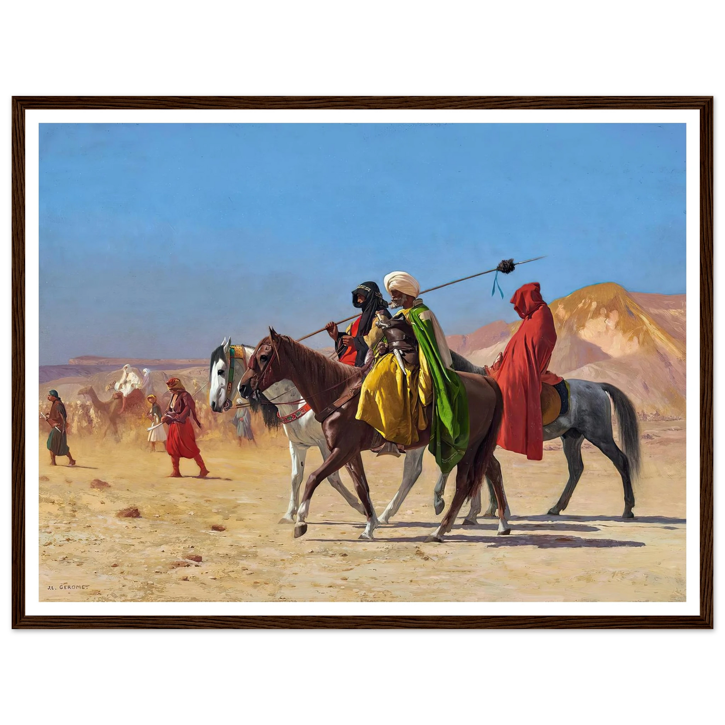 Riders Crossing the Desert (1870) Art Print | Jean Leon Gerome-Quipham Collections