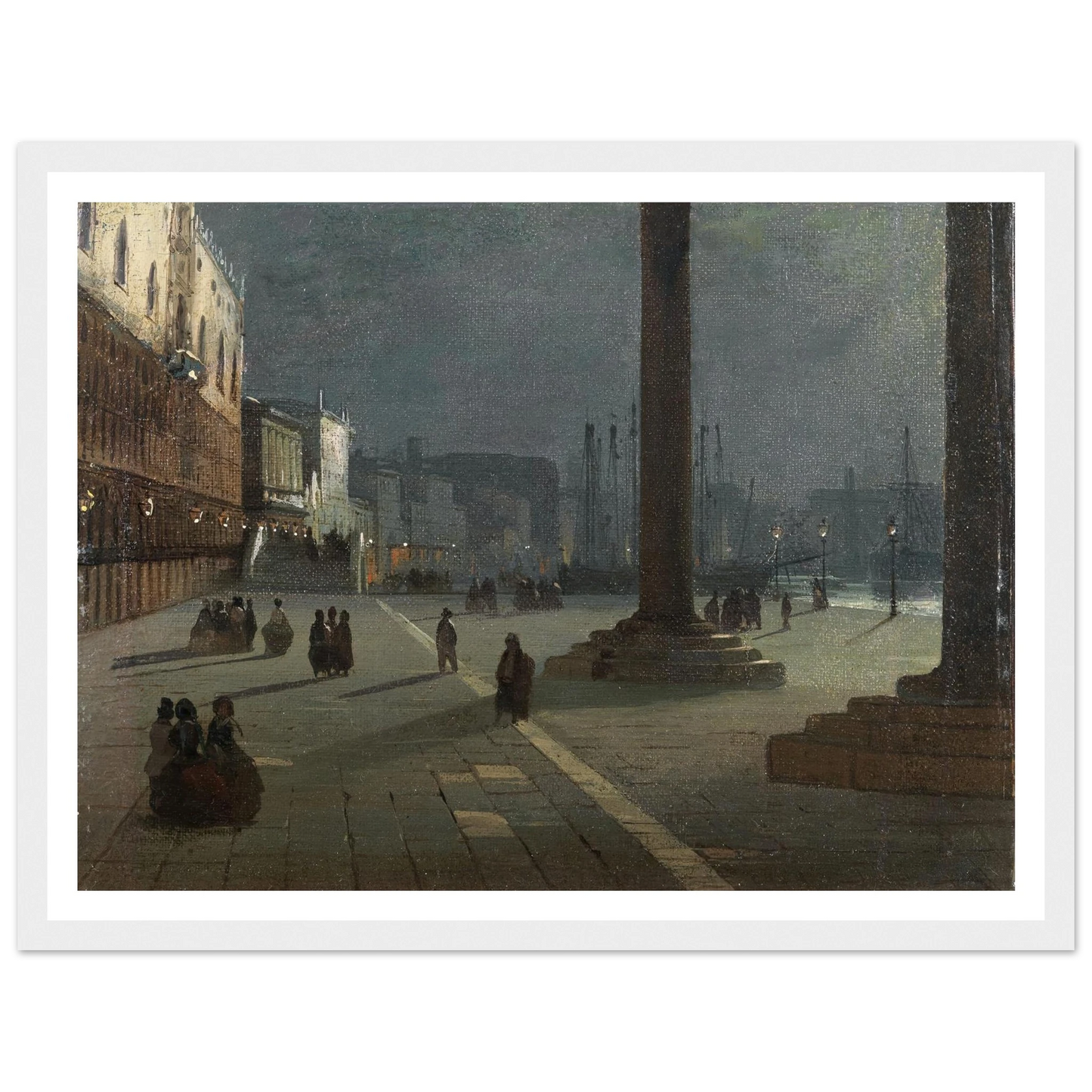 Venezia Molo di San Marco Art Print | Ippolito Caffi-Quipham Collections