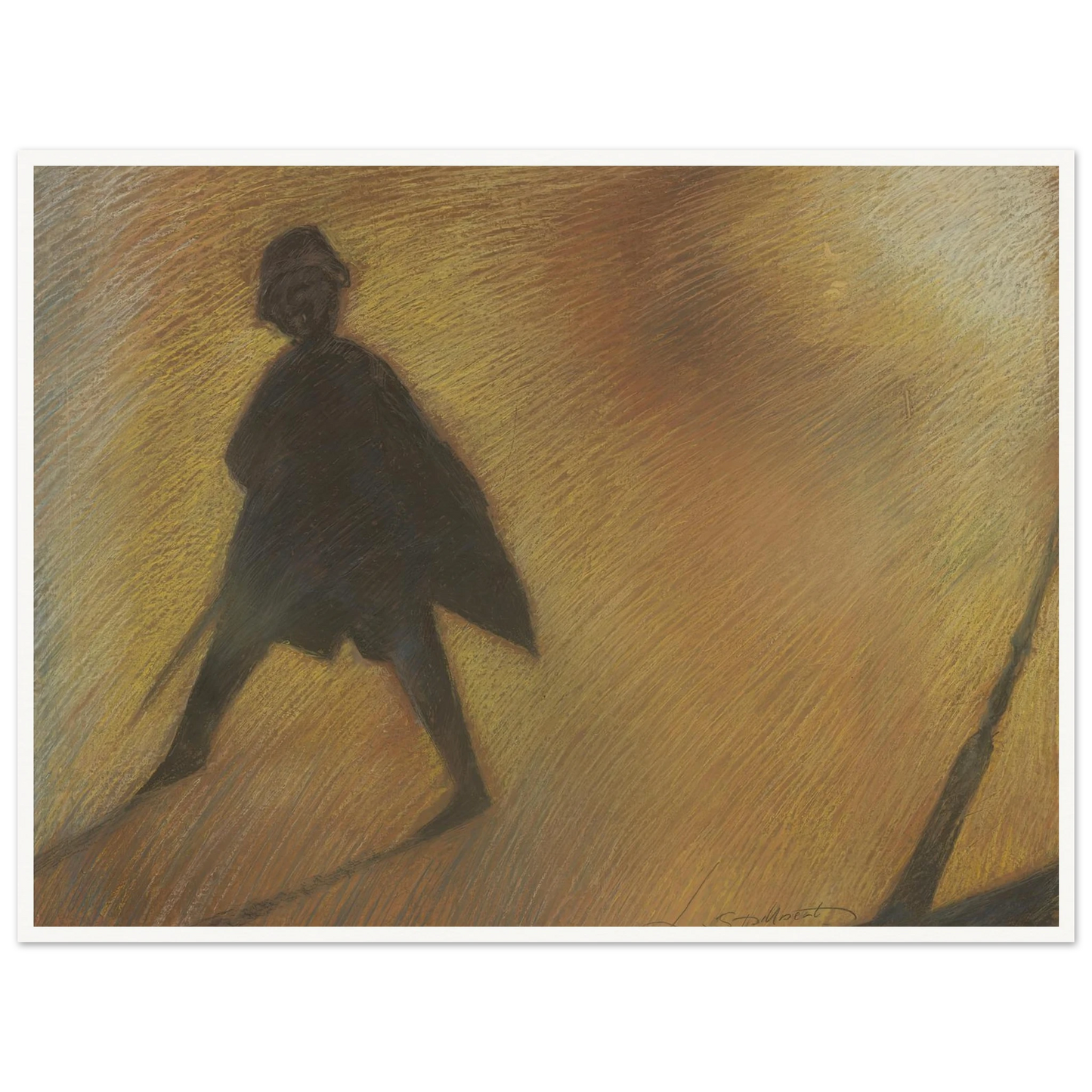 Het einde van een mooie dag – Figuur in tegenlicht (1912) Art Print | Leon Spilliaert-Quipham Collections
