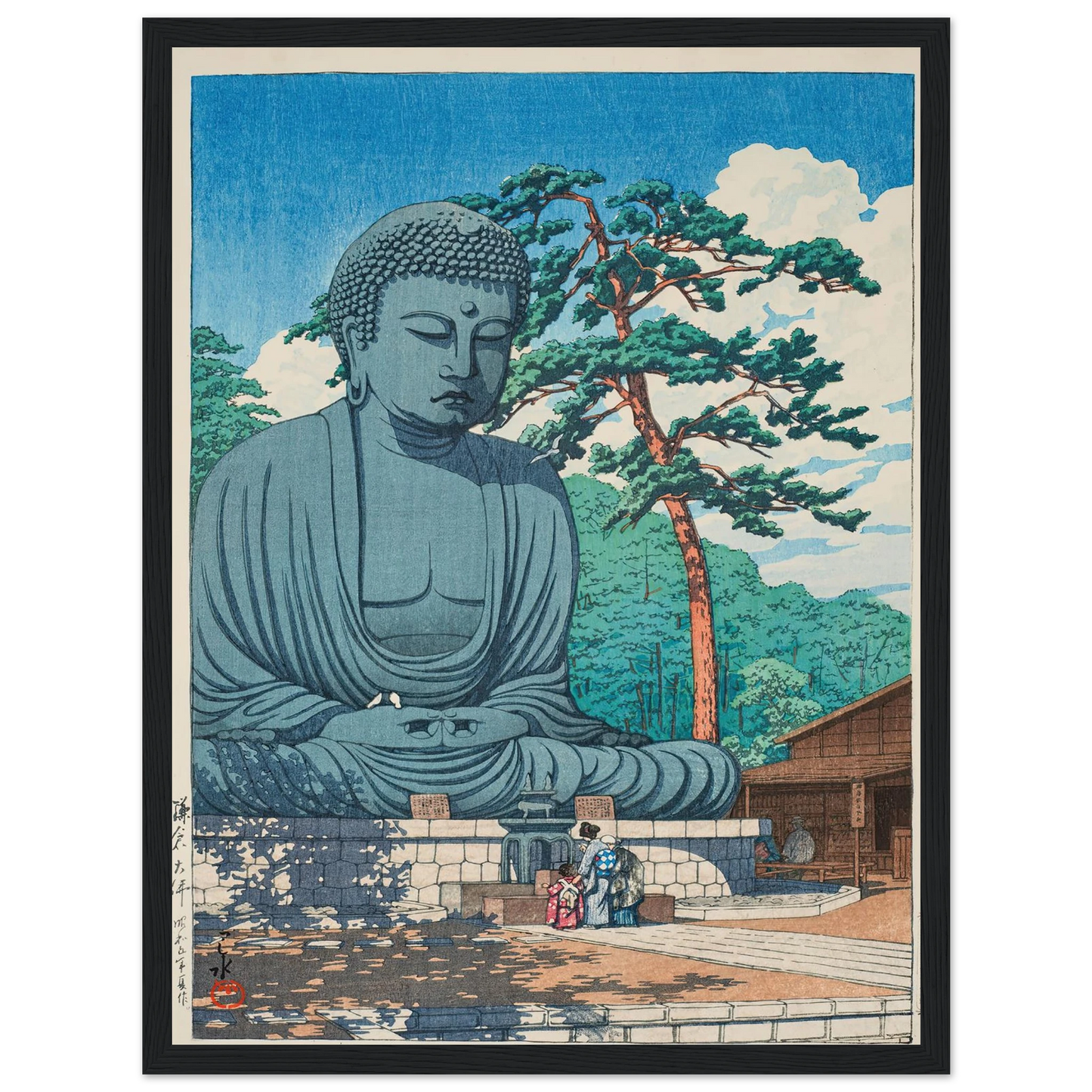 Kamakura daibutsu (The Great Buddha at Kamamura) (1930) Art Print | Kawase Hasui-Quipham Collections