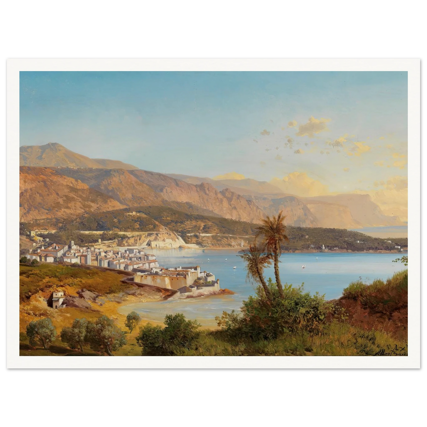 Blick über die Bucht von Villefranche-sur-Mer Art Print | Albert Zimmermann-Quipham Collections