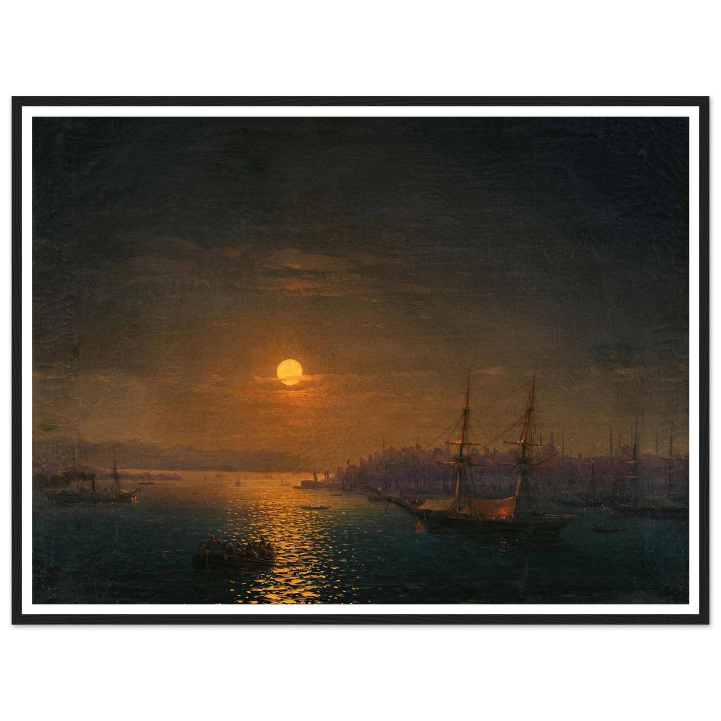Istanbul; The Golden Horn in the moonlight (1868) Art Print | Ivan Konstantinovich Aivazovsky-Quipham Collections