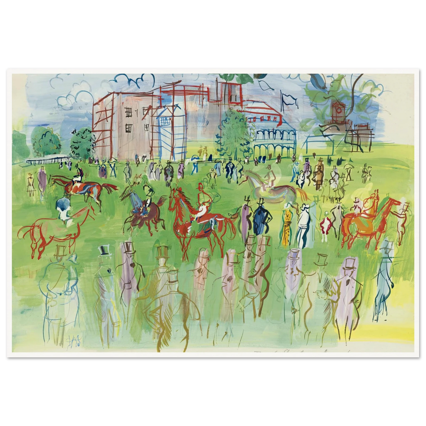 Avant le départ, Ascot Art Print | Raoul Dufy-Quipham Collections
