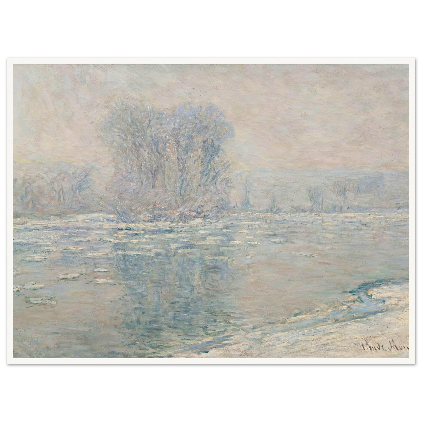 Glaçons, Effet Blanc (1893) Art Print | Claude Monet-Quipham Collections