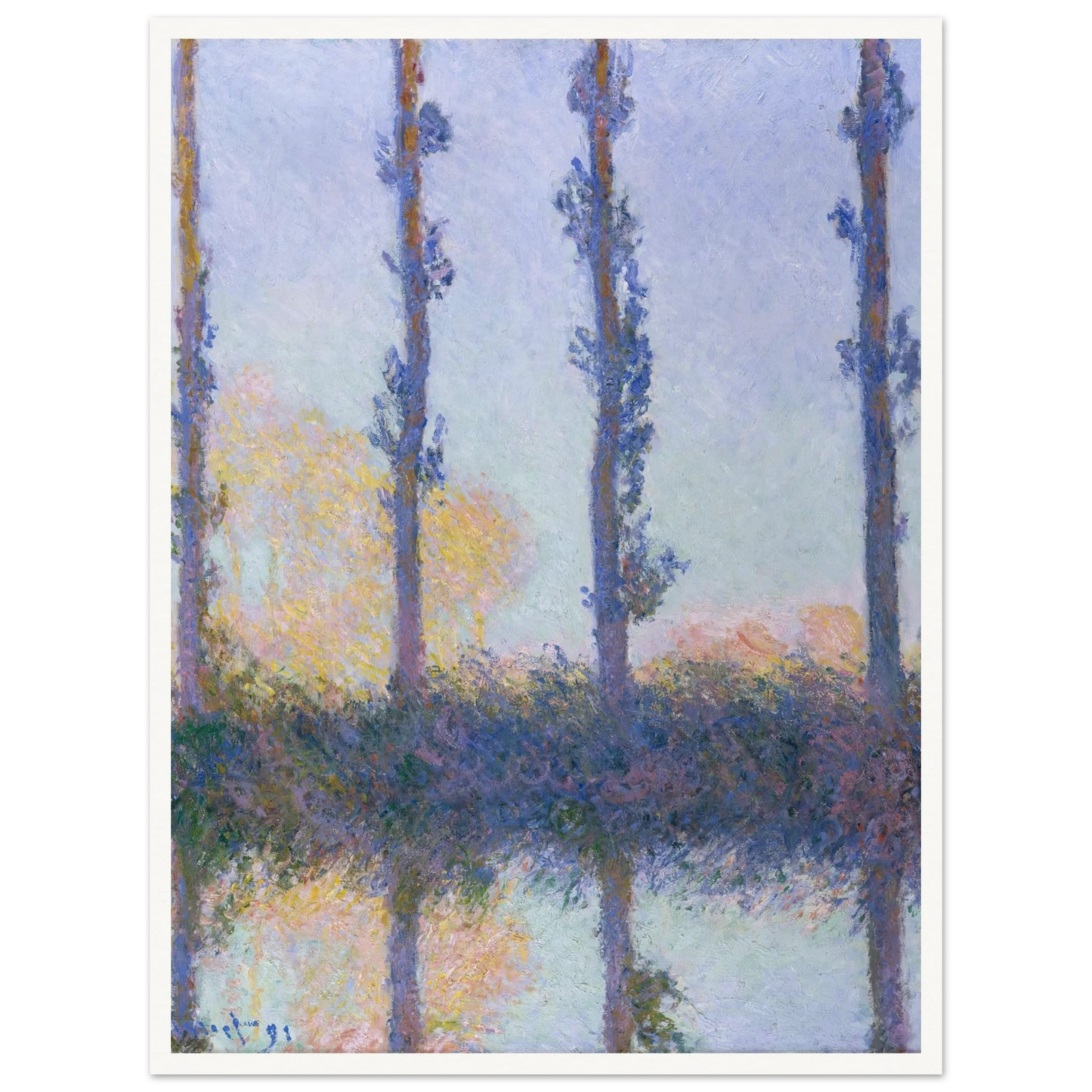 The Four Trees (1891) Art Print | Claude Monet-Quipham Collections