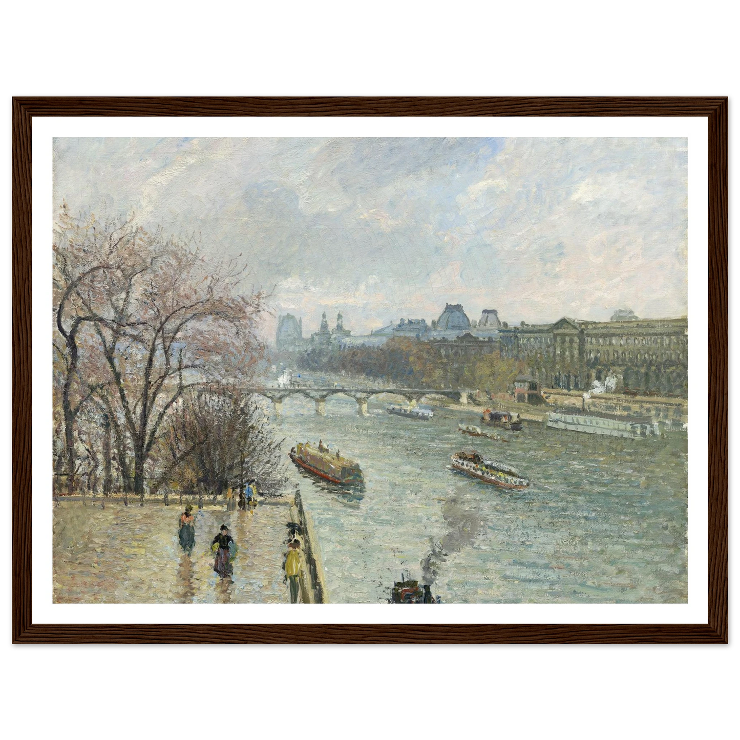 The Louvre,Afternoon Rainy Weather (1900) Art Print | Camille Pissarro-Quipham Collections