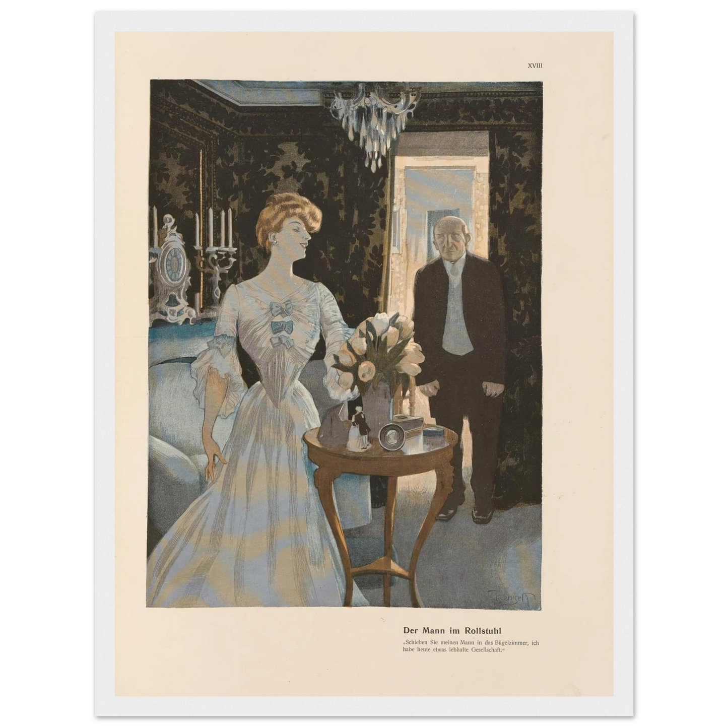 Der Mann im Rollstuhl (1908) Art Print | Ferdinand Freiherr von Reznicek-Quipham Collections