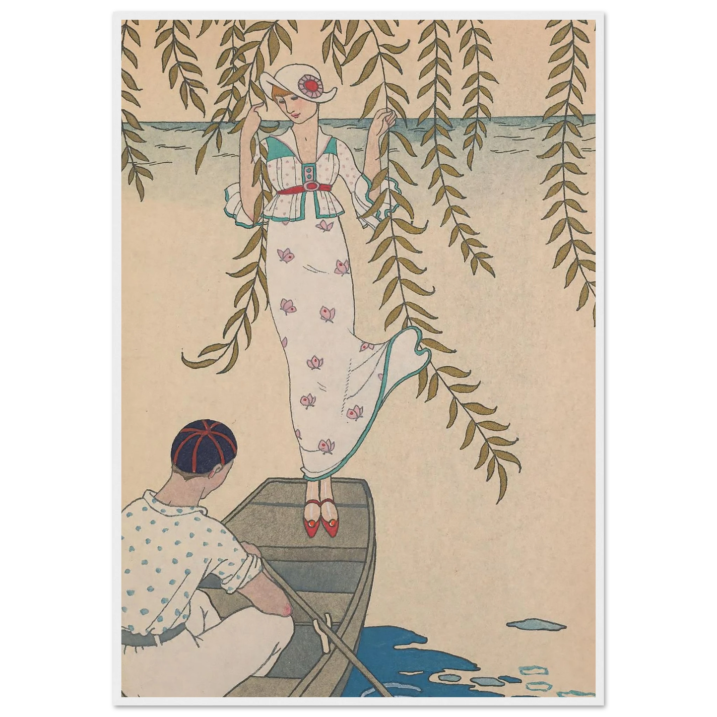 Midi Sur L’eau (1914) Art Print | George Barbier-Quipham Collections
