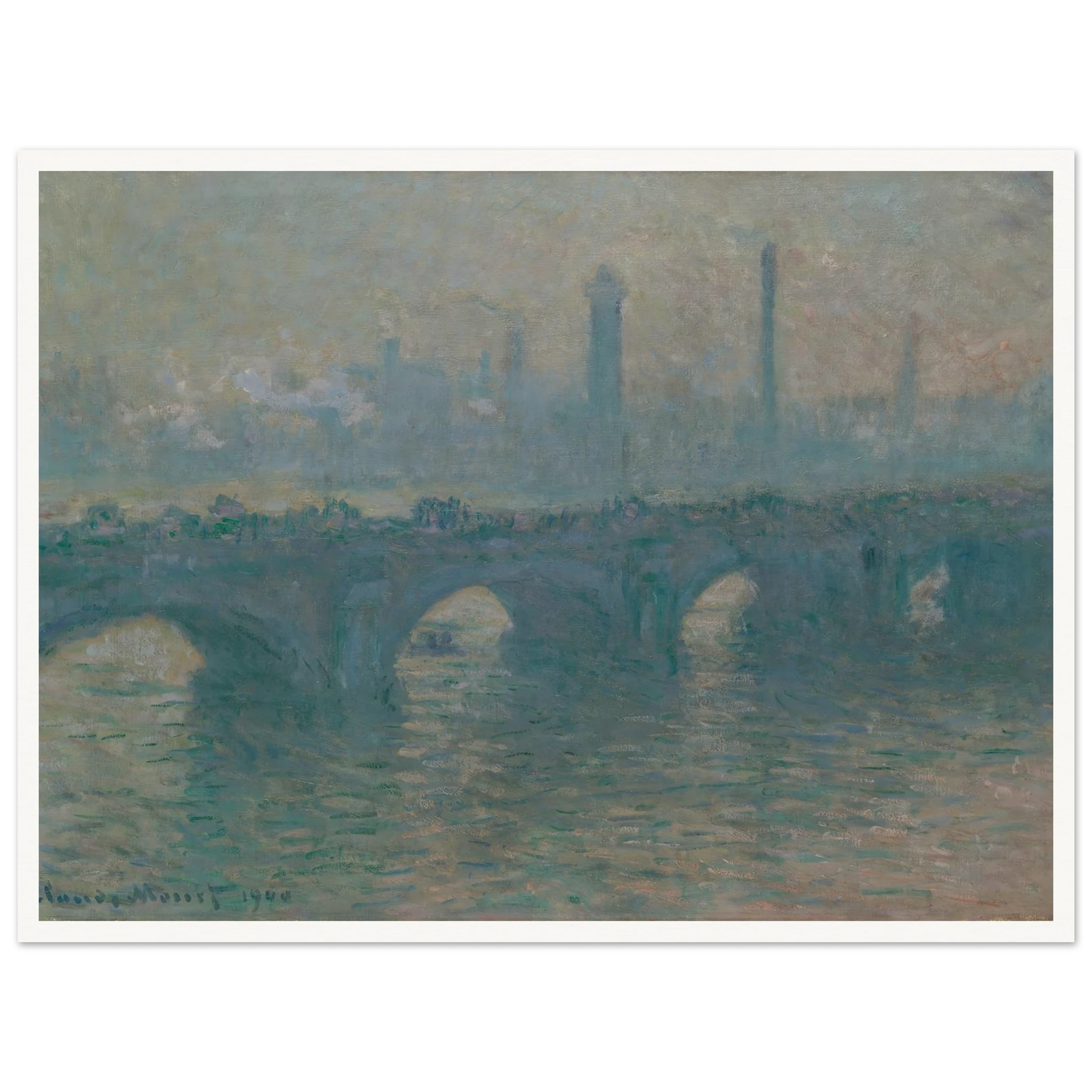 Waterloo Bridge, Gray Weather (1900) Art Print | Claude Monet-Quipham Collections